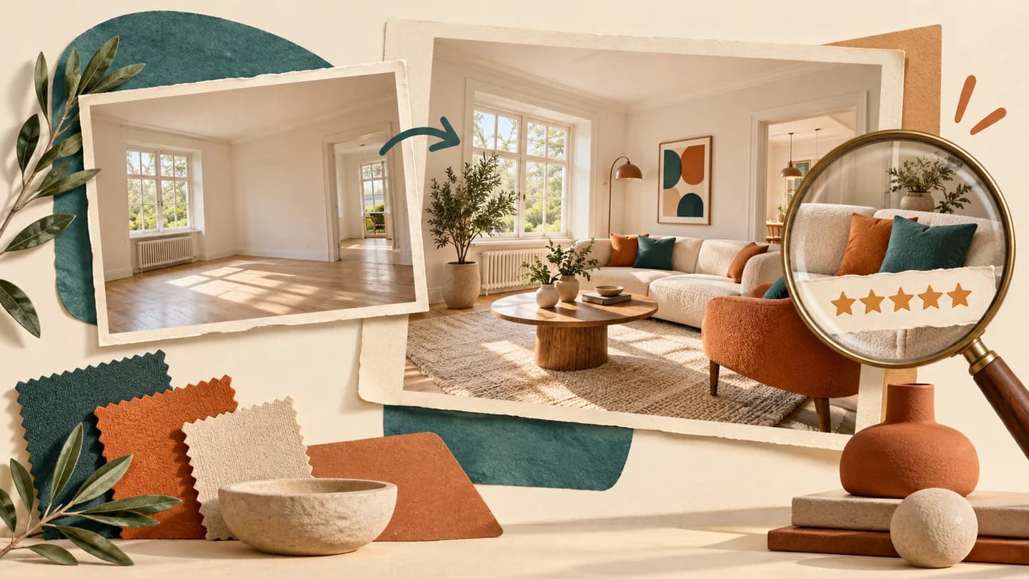 Curbora Review: Real Estate Photo Edits and Disclosure conceptual editorial illustration