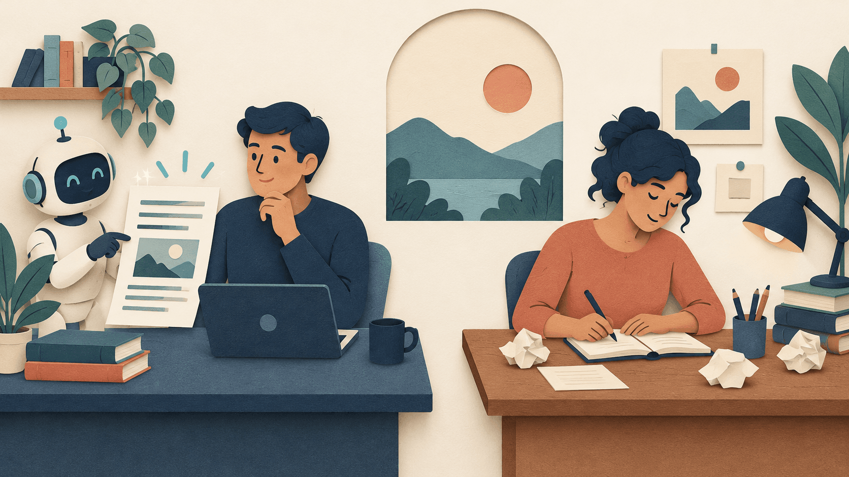 Google AI Study: Better Output Does Not Guarantee Learning An assisted document desk beside a person independently reasoning through a fresh task