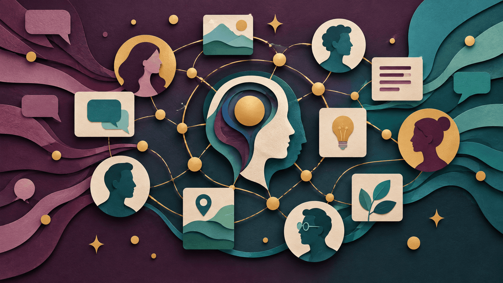 Honcho AI Review 2026: Agent Memory, Pricing, and Privacy Paper-cut editorial concept showing conversation history becoming evolving people and relationship context