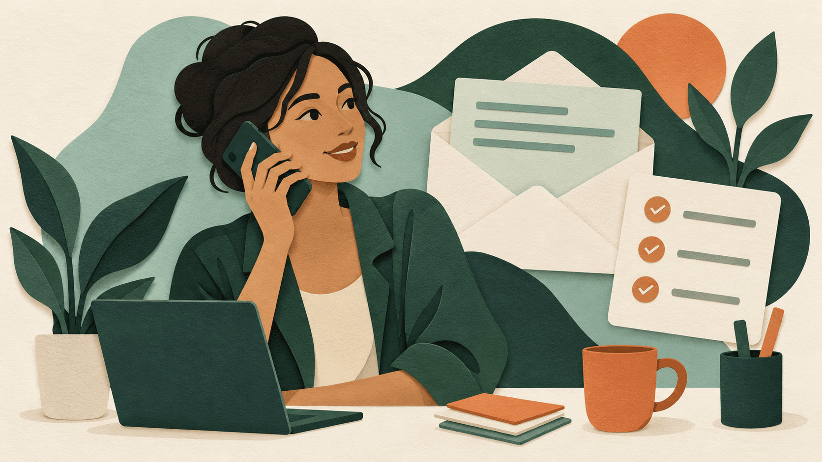 Letterly Review 2026: Spoken Notes, AI Rewrites, and Fit A person speaking into a phone while note cards become an email and checklist