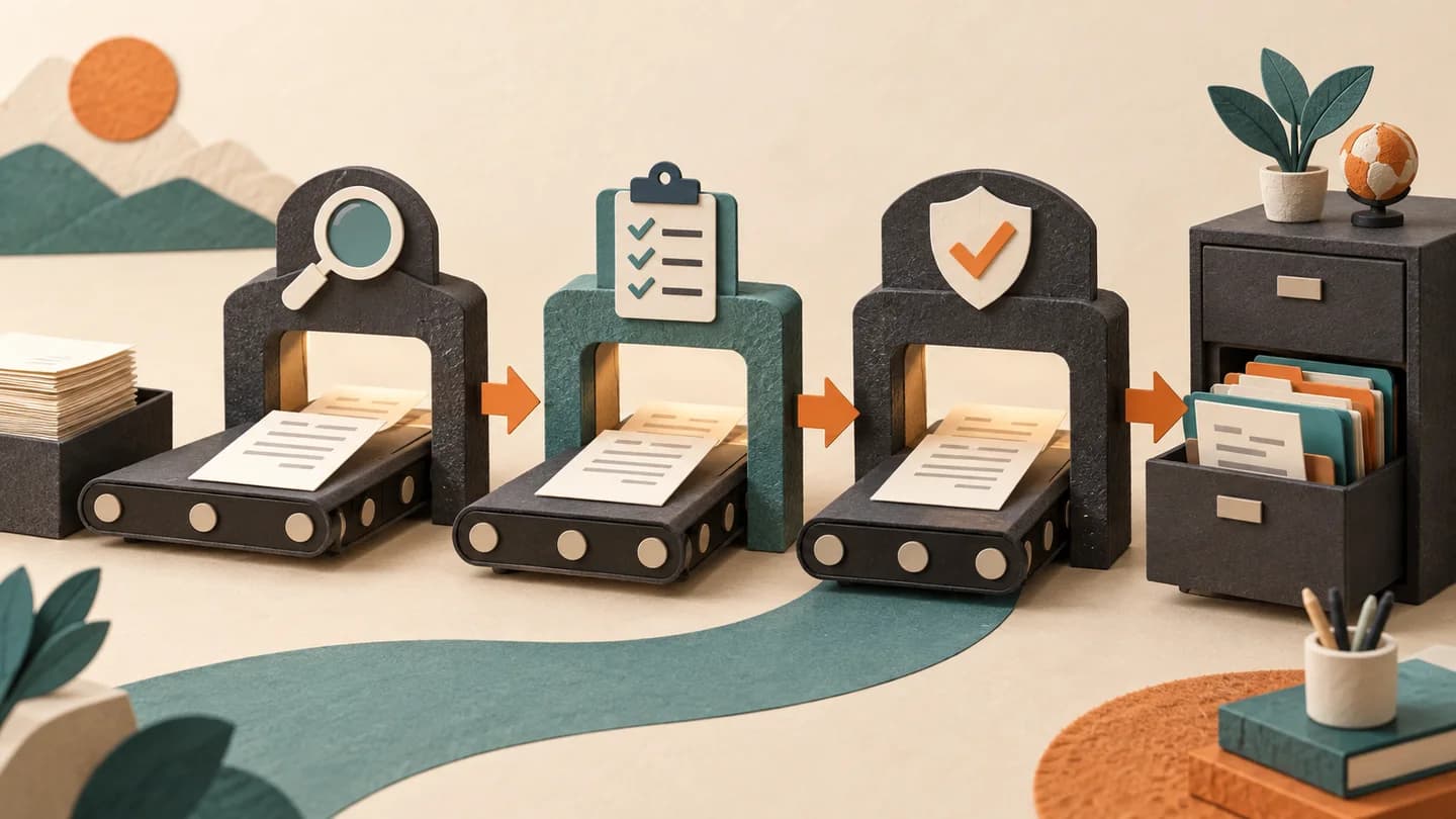 Validate AI-Extracted Data Before Updating Your CRM editorial illustration