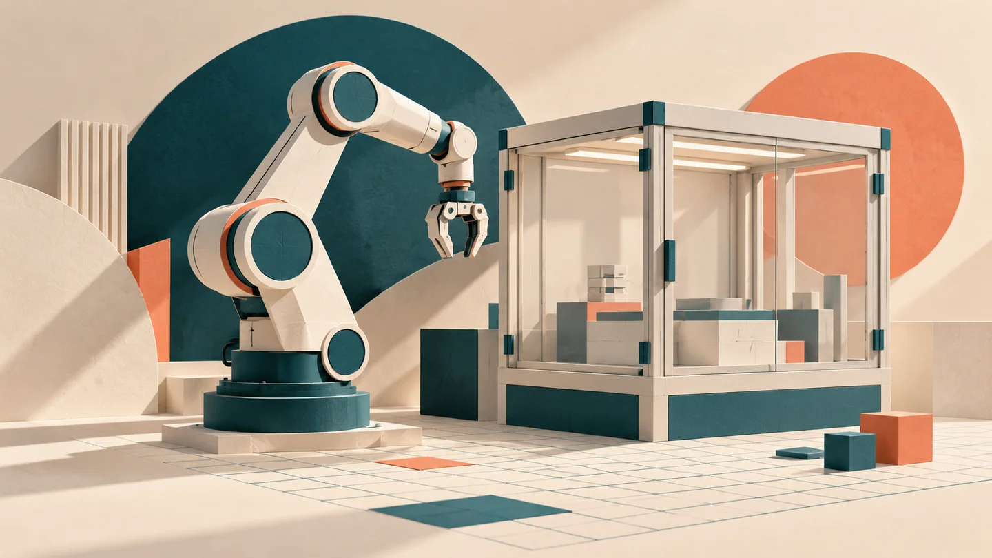 Google's Lab Agents Put Physical Validation Before Action conceptual editorial illustration